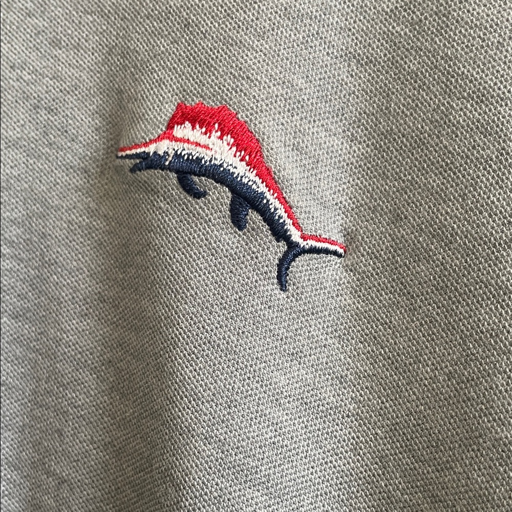Tommy Bahama Gray Polo with Embroidered Logo - Picture 4 of 10